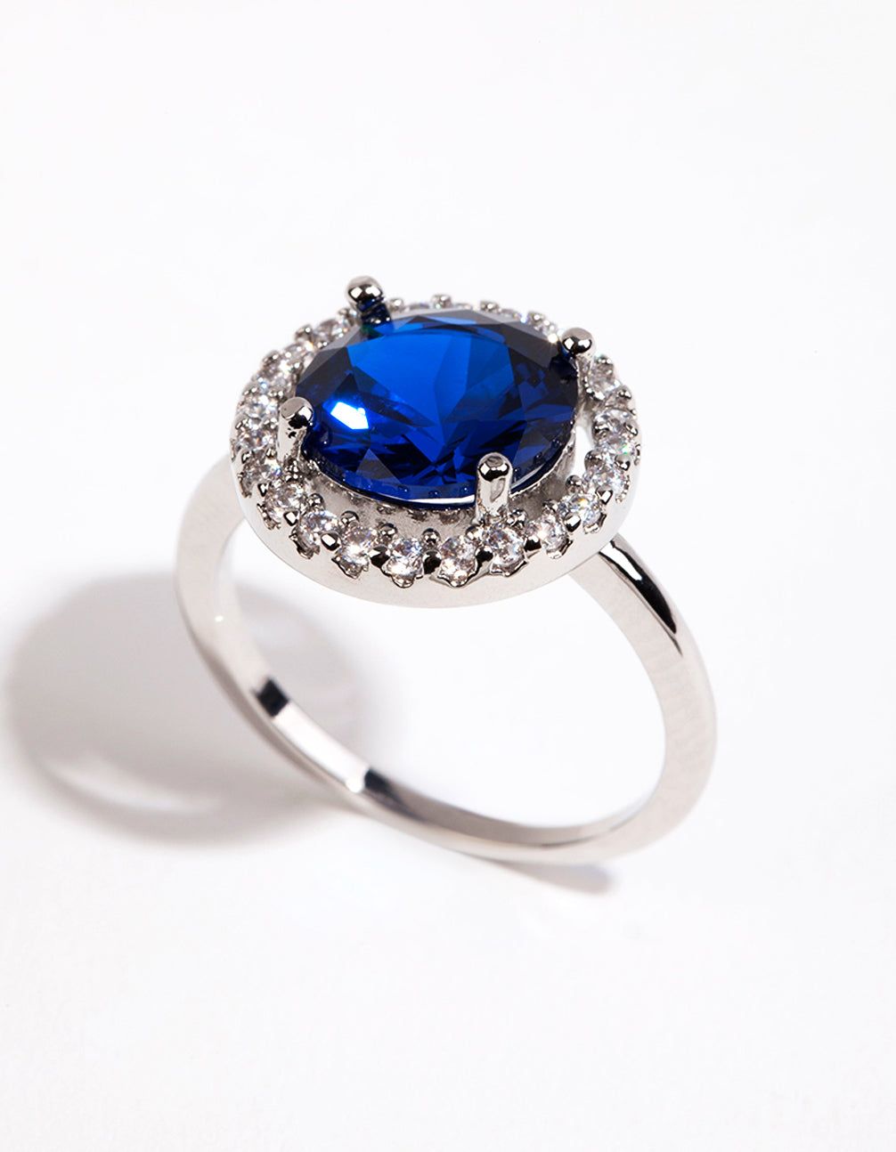 Rhodium Sapphire Cubic Zirconia Halo Ring sold by lovisa product image thumbnail 3