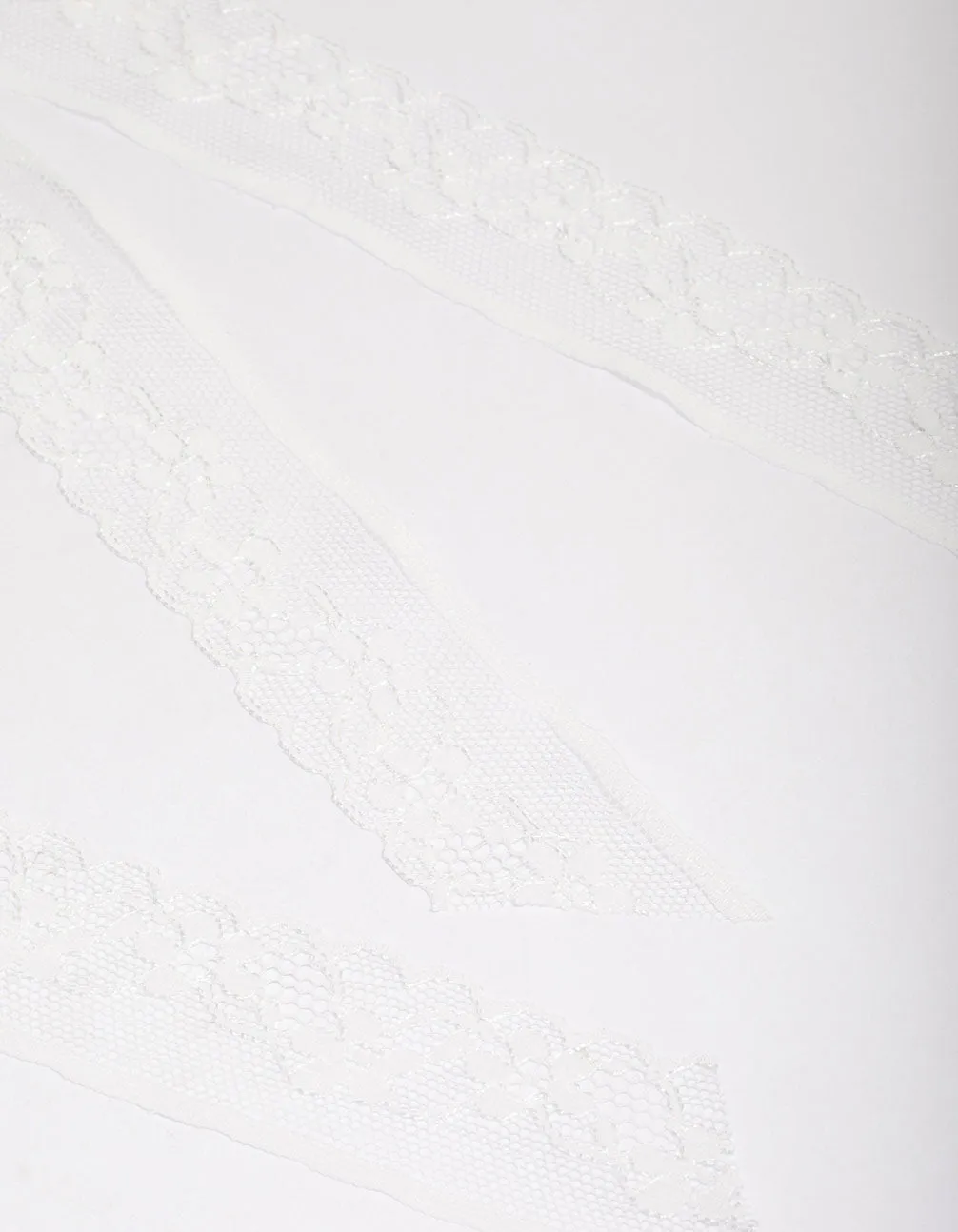 White Fabric Medium Lace Hair Bow Pack sold by lovisa product image thumbnail 3