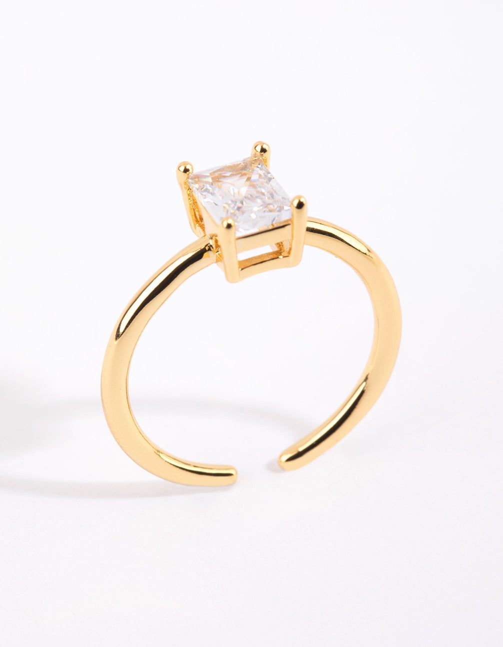 Gold Emerald Cut Cubic Zirconia Ring sold by lovisa product image thumbnail 3