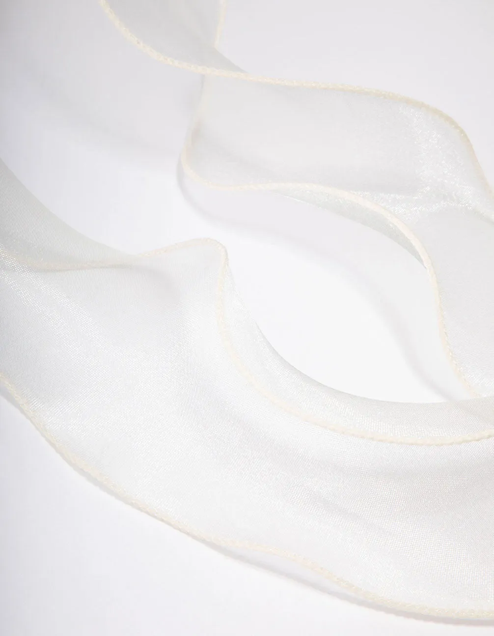 White Fabric Organza Curl Hair Bow Clip sold by lovisa product image thumbnail 2