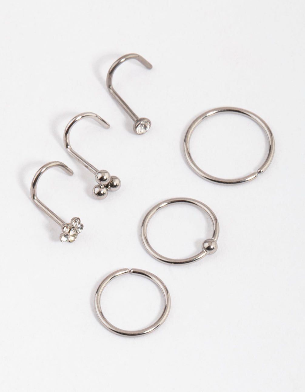 Titanium Flower & Trio Ball Nose 6-Pack sold by lovisa