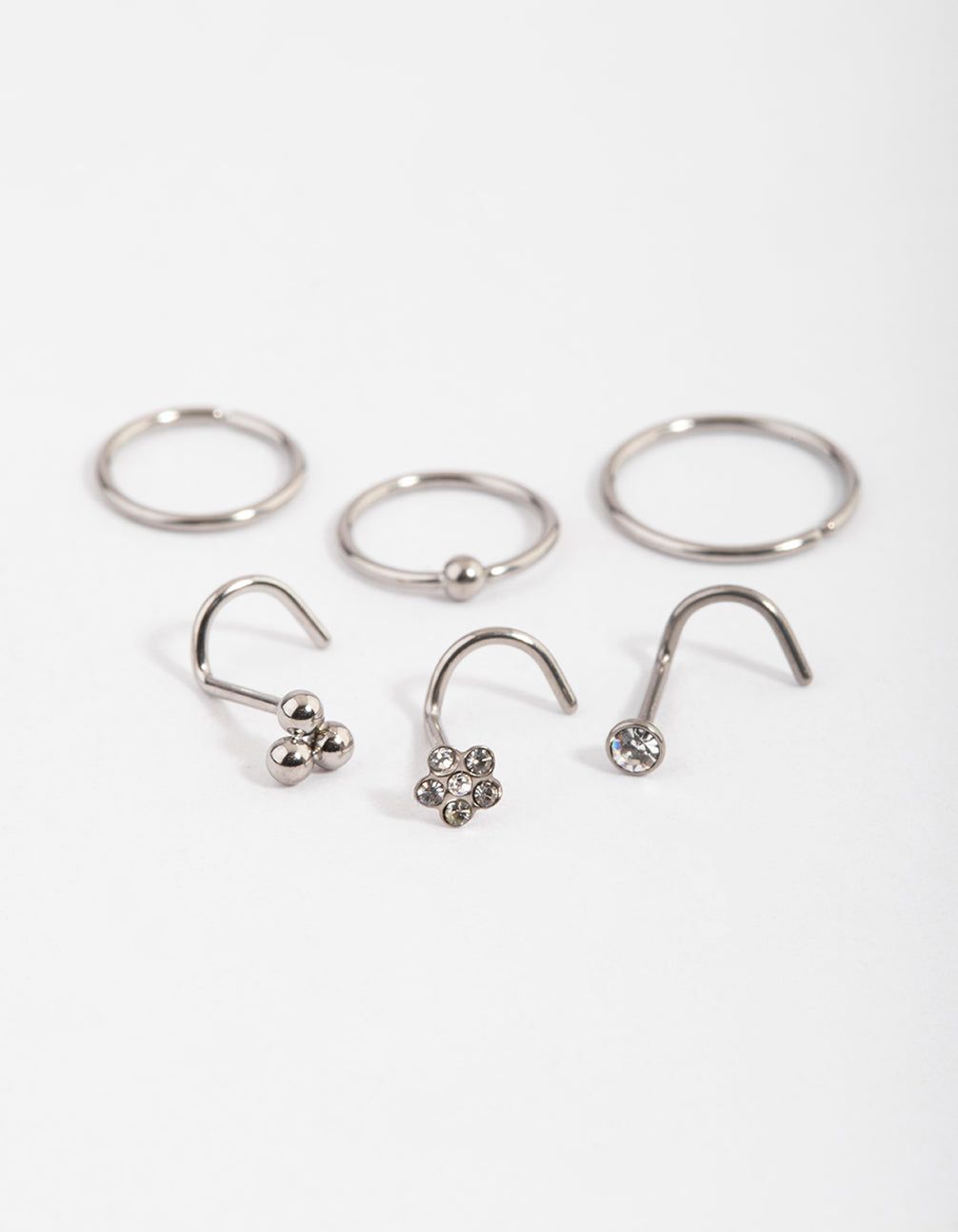 Titanium Flower & Trio Ball Nose 6-Pack sold by lovisa product image thumbnail 3