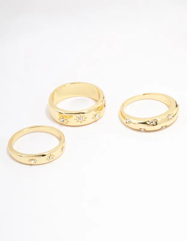 Precious Star Celestial Rings 3-Pack sold by lovisa