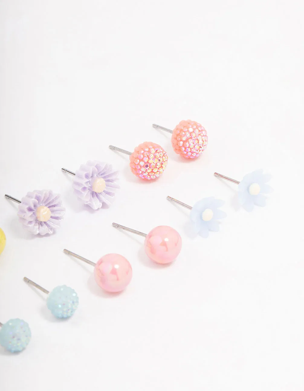 Gold Round Flower Stud Earring 8-Pack sold by lovisa product image thumbnail 3