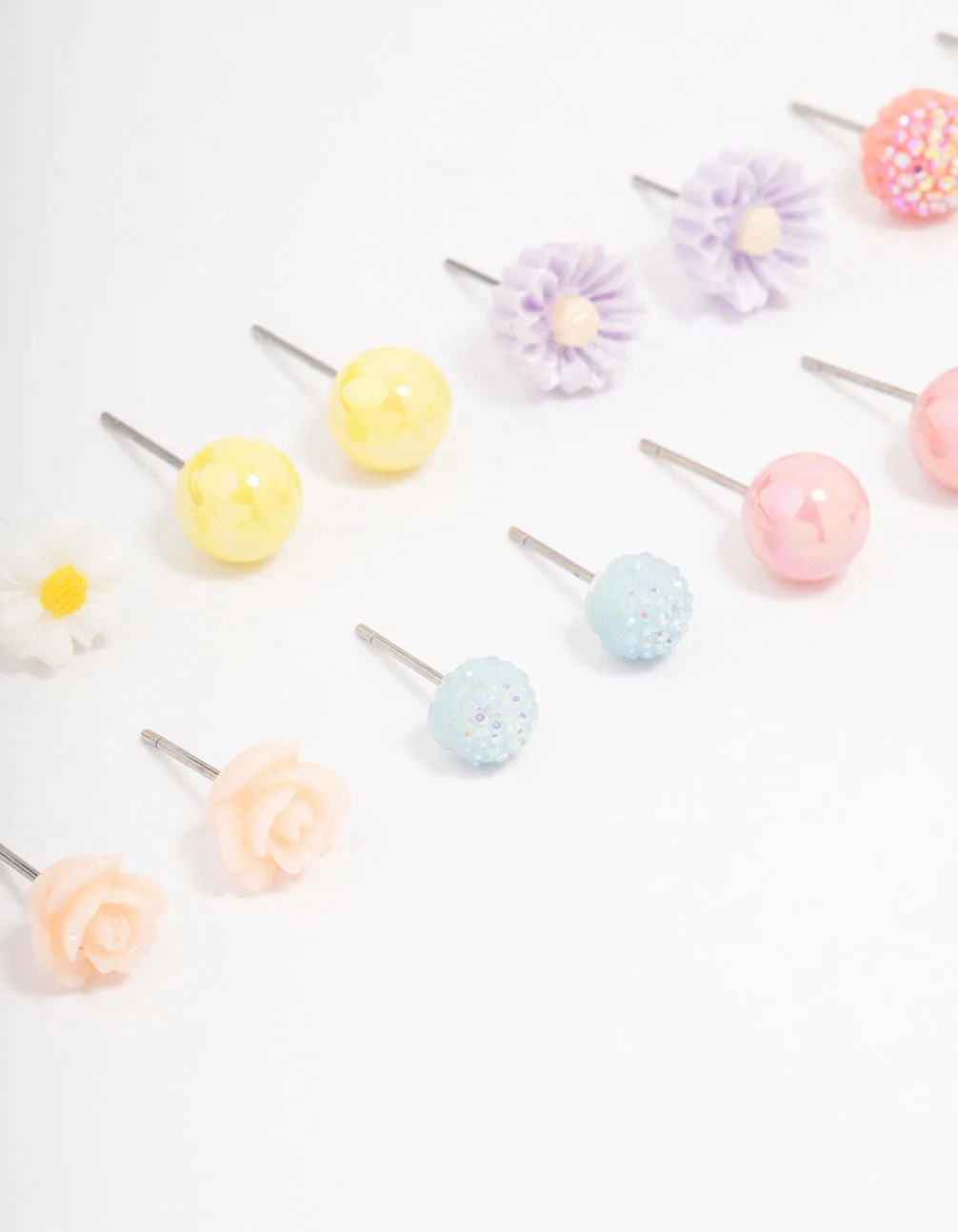 Gold Round Flower Stud Earring 8-Pack sold by lovisa product image thumbnail 2