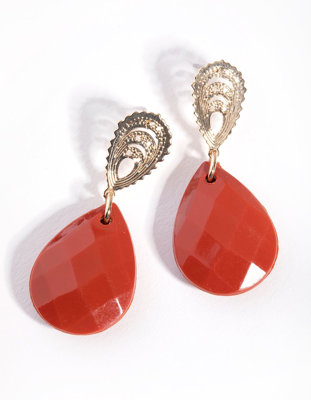 Gold Teardrop Bead Drop Earrings sold by lovisa