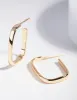 Gold Plated Sterling Silver Square Open Hoop Earrings sold by lovisa