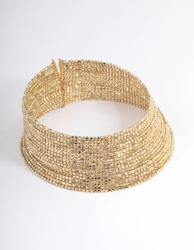 Gold Wide Choker sold by lovisa