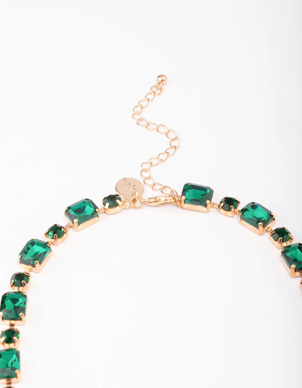 Gold & Green Geometric Statement Necklace sold by lovisa product image thumbnail 3