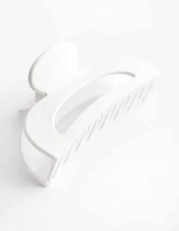 White Coated Half Moon Claw sold by lovisa