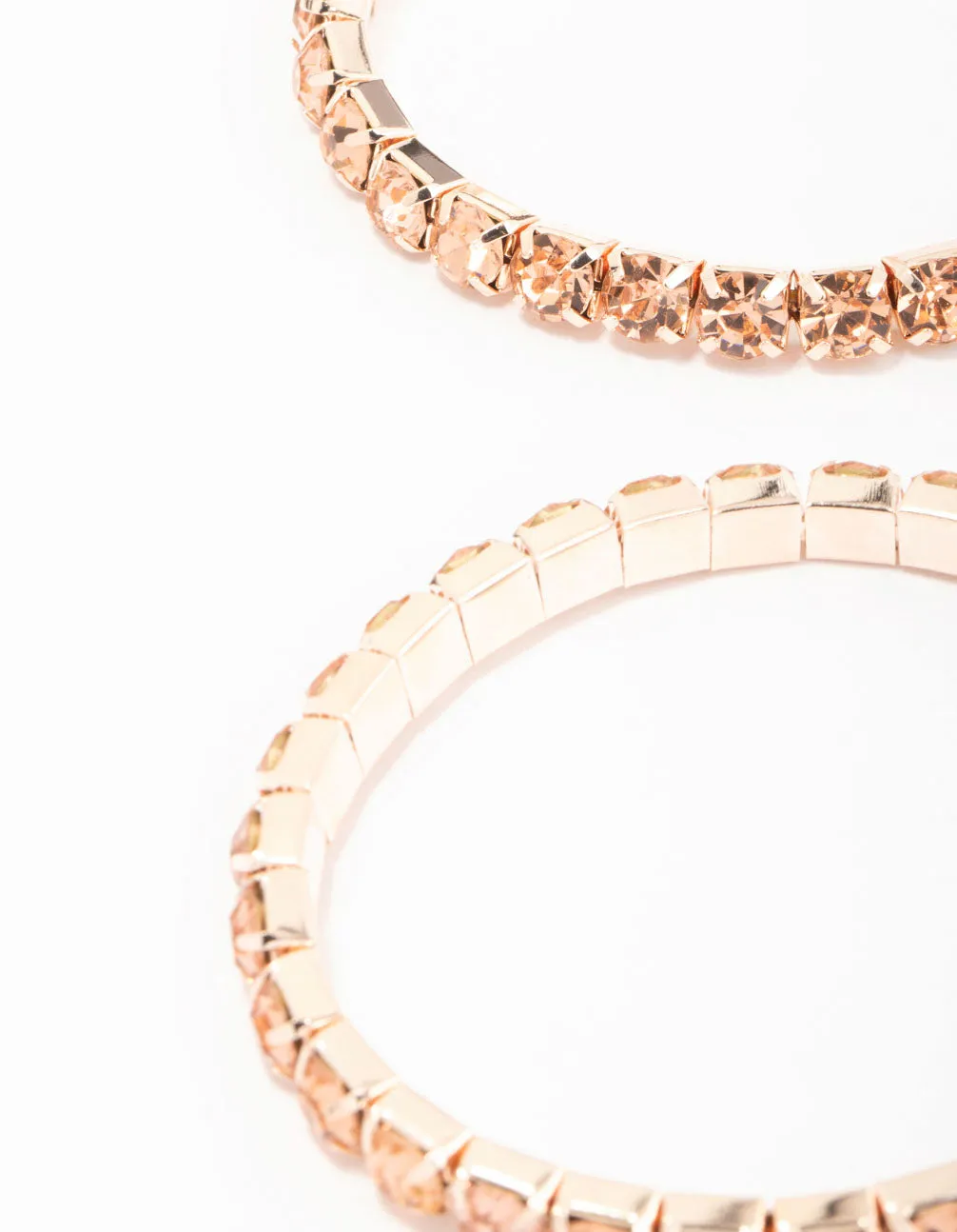 Rose Gold 4 Row Stone Stretch Bracelet Pack sold by lovisa product image thumbnail 3