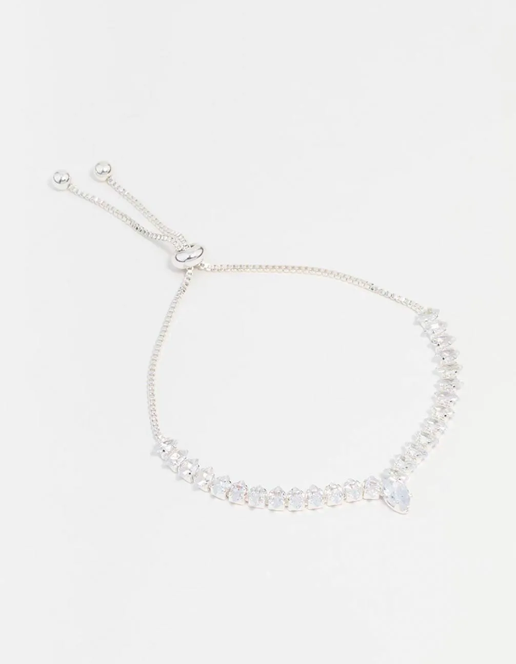 Silver Cubic Zirconia Butterfly Tennis Toggle Bracelet sold by lovisa