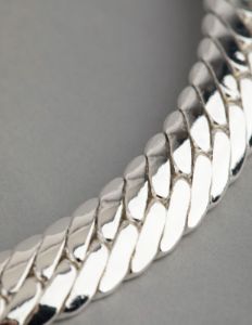 Silver Plated Brass Flat Curb Chain Necklace sold by lovisa