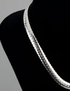 Silver Plated Brass Flat Curb Chain Necklace sold by lovisa