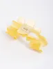 Plastic Yellow Small Curved Cut Out Claw Clip sold by lovisa