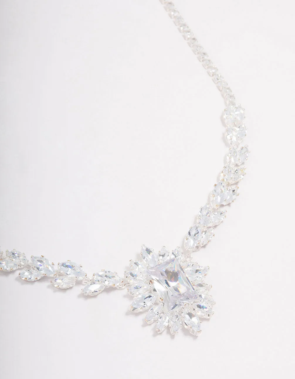 Silver Statement Flower Necklace sold by lovisa