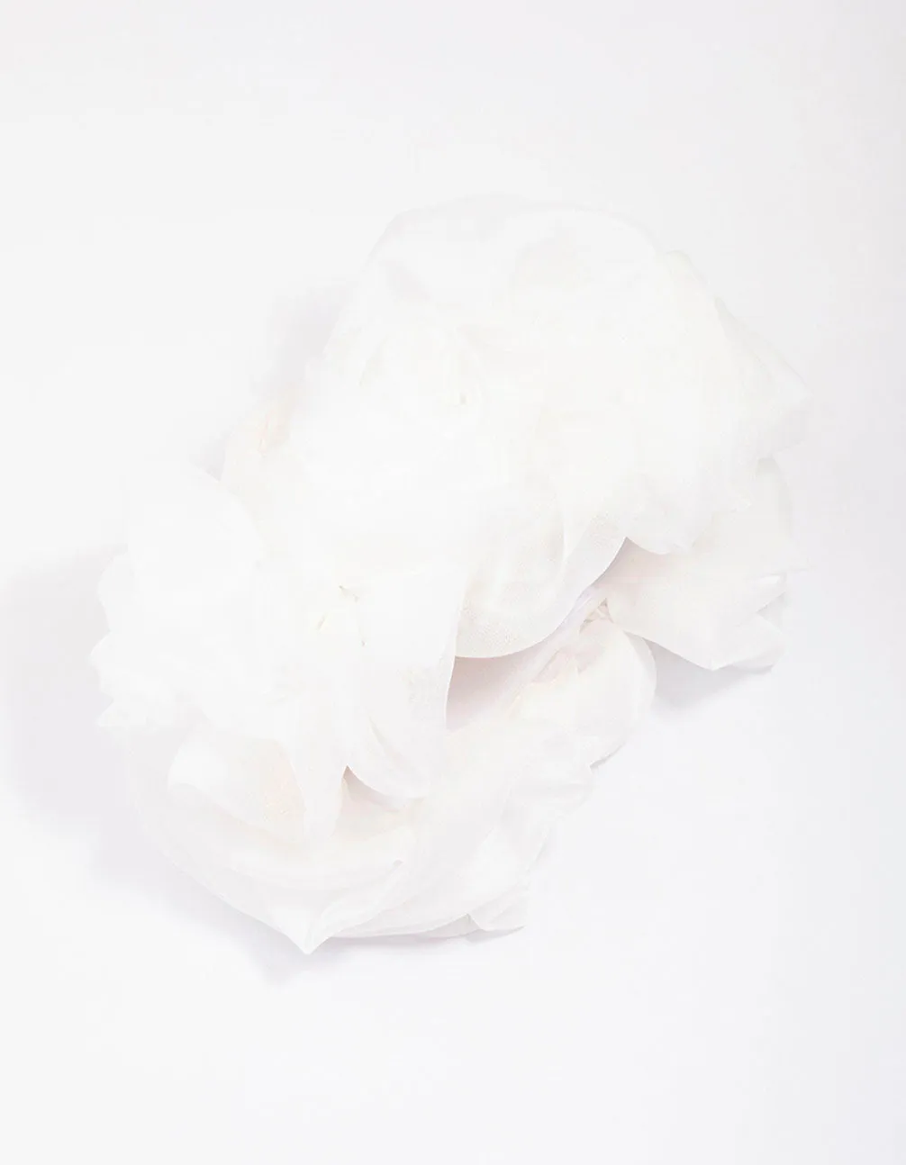 White Fabric Flower Hair Claw Clip sold by lovisa product image thumbnail 2