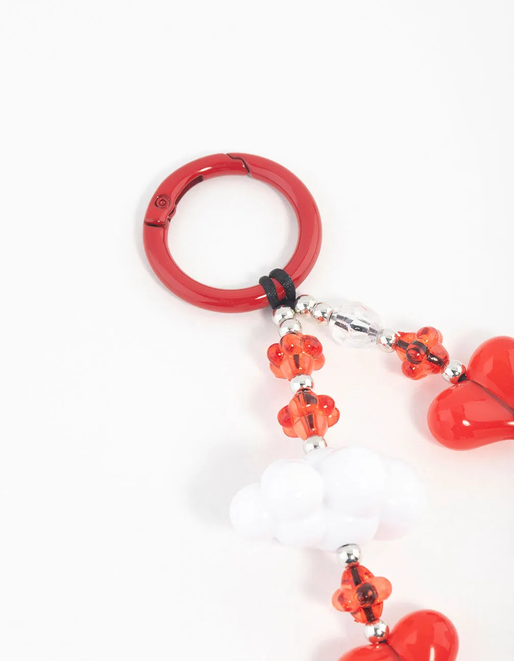 Red & White Cloud Heart Keychain sold by lovisa product image thumbnail 3