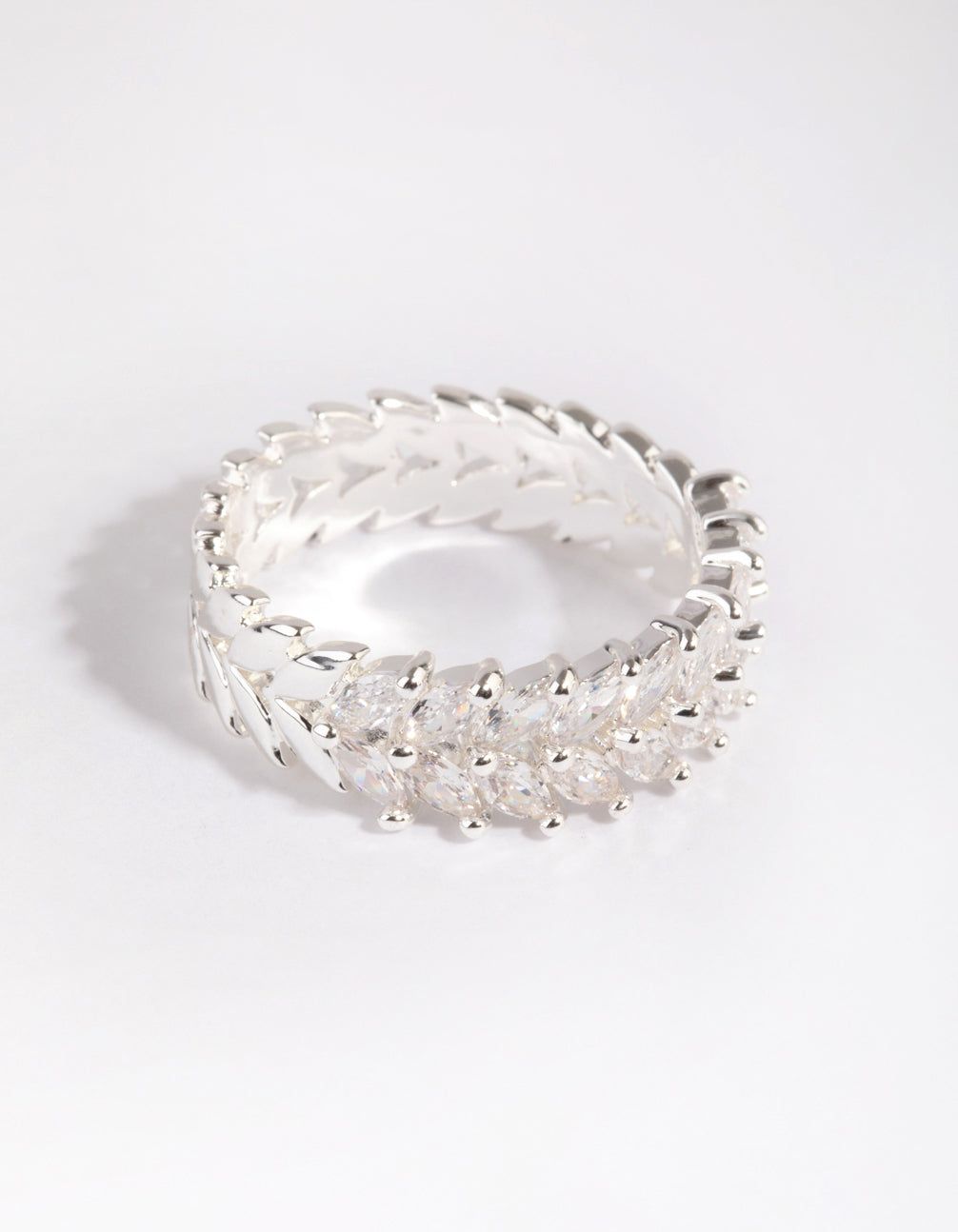Silver Plated Cubic Zirconia Navette Ring sold by lovisa