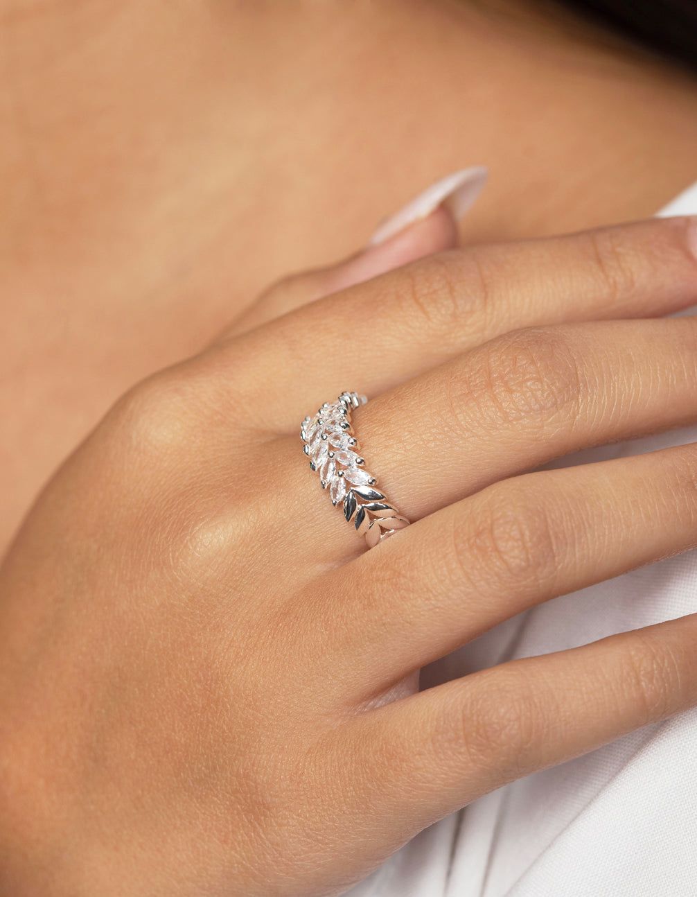 Silver Plated Cubic Zirconia Navette Ring sold by lovisa product image thumbnail 2