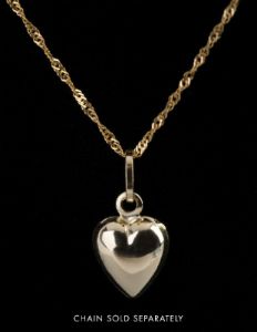 9ct Gold Puffed Heart Pendant Charm sold by lovisa