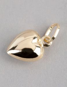 9ct Gold Puffed Heart Pendant Charm sold by lovisa