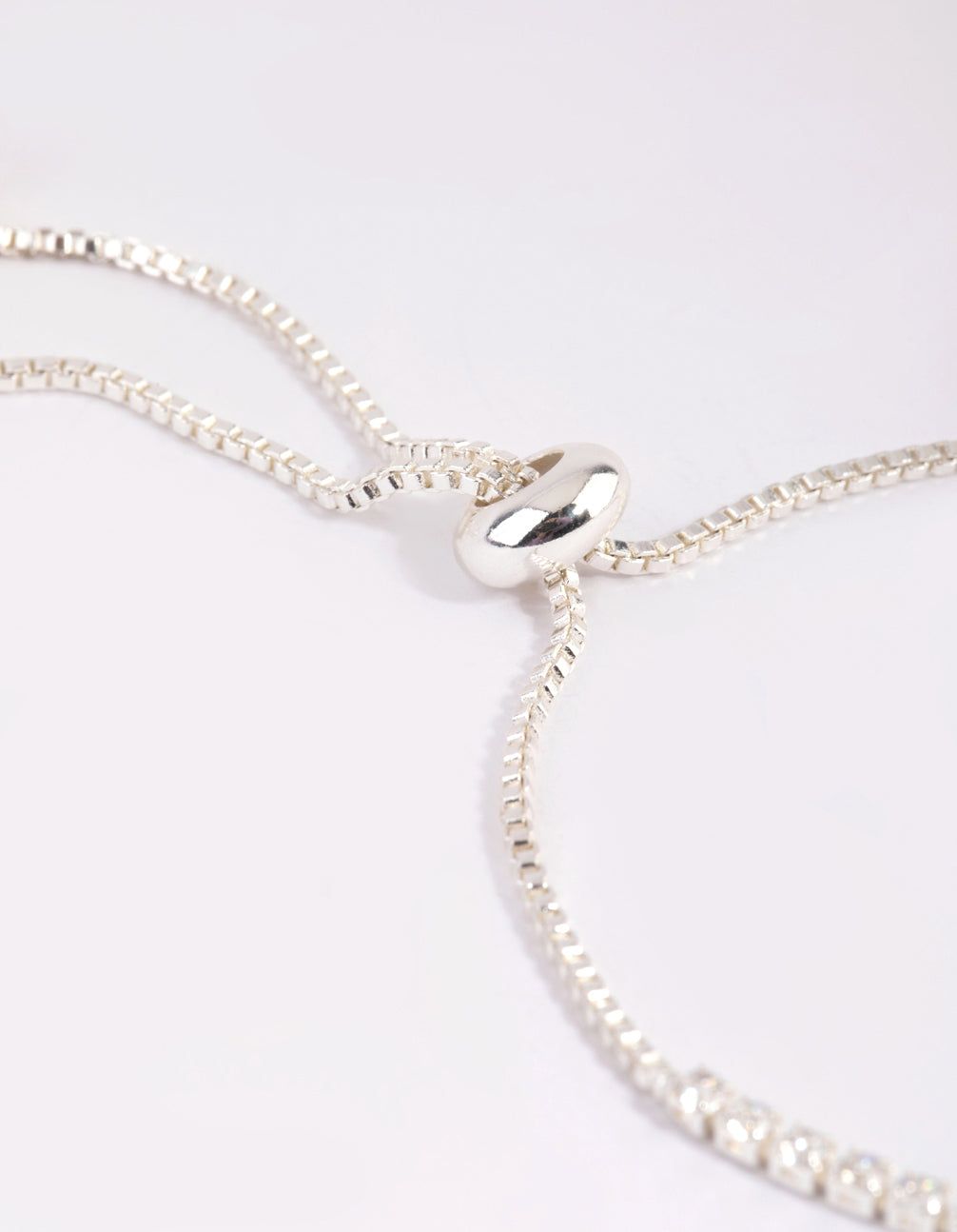 Silver Cubic Zirconia Square Halo Toggle Bracelet sold by lovisa product image thumbnail 3