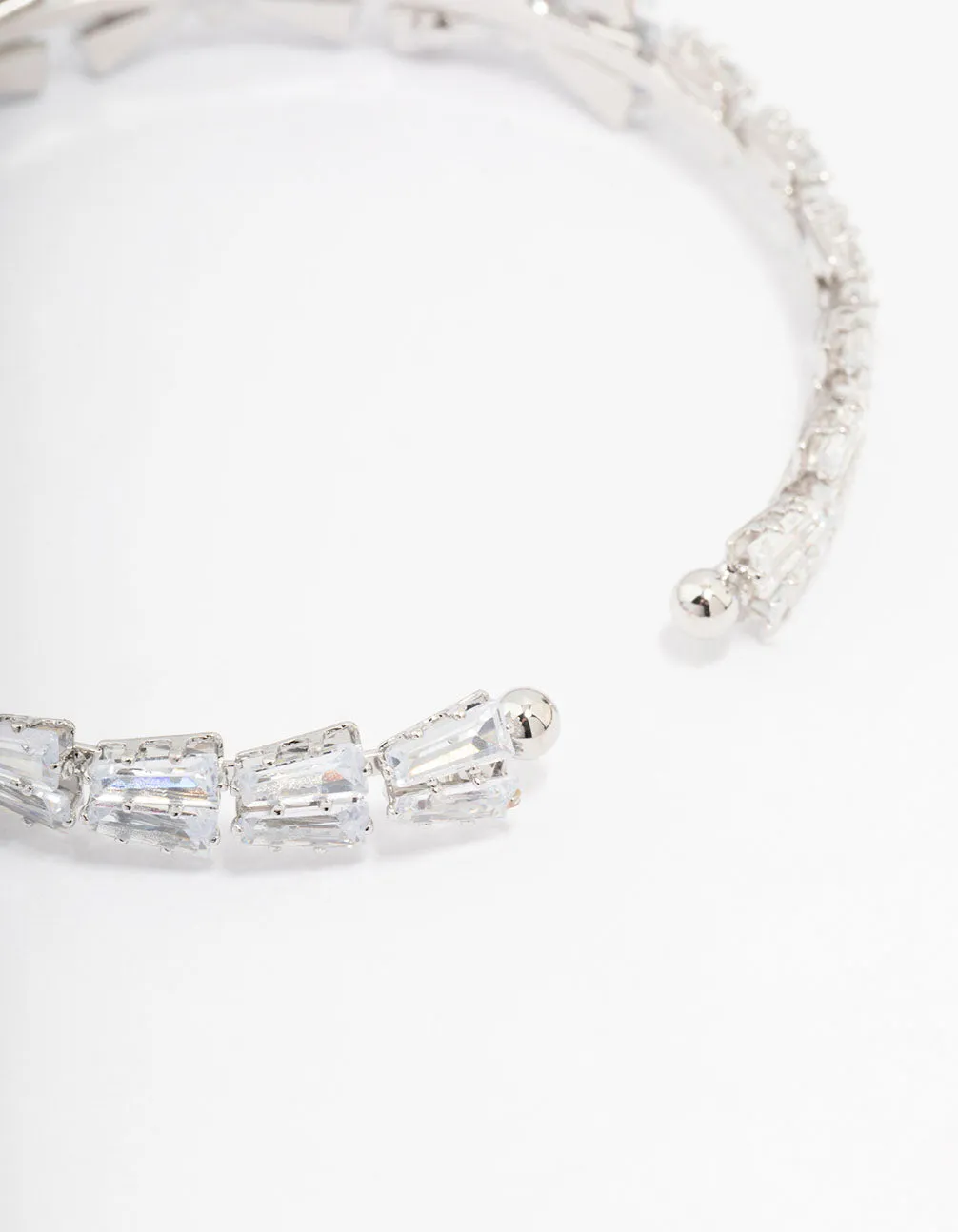 Rhodium Cubic Zirconia Bow Wrist Cuff sold by lovisa product image thumbnail 3