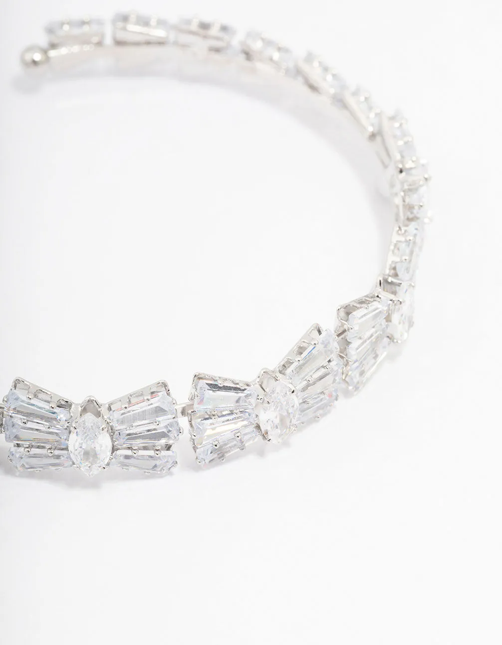 Rhodium Cubic Zirconia Bow Wrist Cuff sold by lovisa product image thumbnail 2