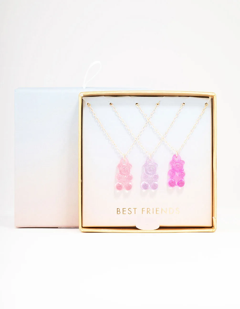 Rose Gold Gummy Bear Pendant Necklace 3-Pack sold by lovisa product image thumbnail 3