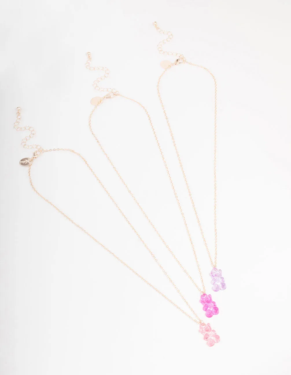Rose Gold Gummy Bear Pendant Necklace 3-Pack sold by lovisa product image thumbnail 2