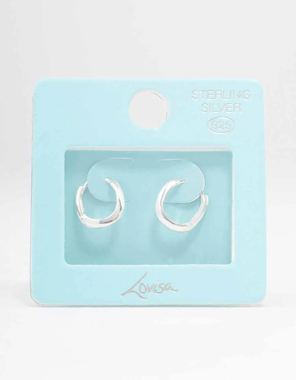 Sterling Silver Chubby Hoop Earrings sold by lovisa product image thumbnail 3