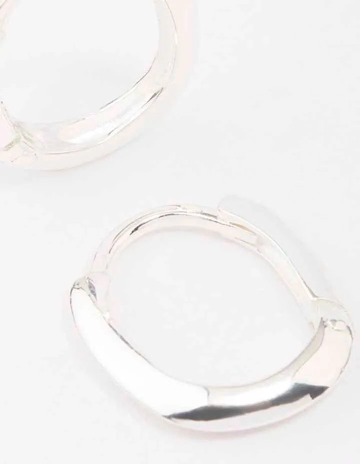 Sterling Silver Chubby Hoop Earrings sold by lovisa product image thumbnail 2