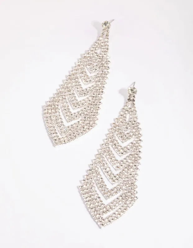 Silver Cup Chain Drop Earrings sold by lovisa