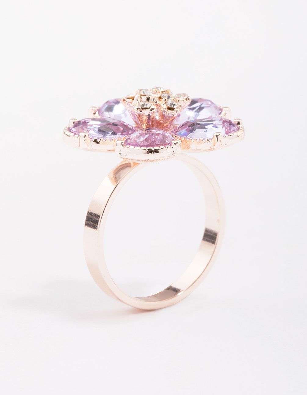 Rose Gold Lilac Flower Petal Ring sold by lovisa product image thumbnail 4