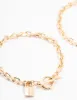 Gold Chunky Lock & Key Charm Bracelet Pack sold by lovisa