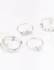Silver Diamante Band Mixed Ring Pack sold by lovisa