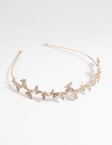 Gold Butterfly & Diamante Alice Band sold by lovisa