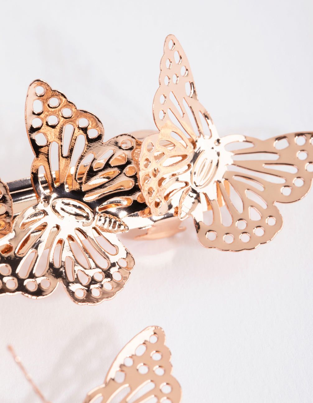 Rose Gold Butterfly Bar Clip Set sold by lovisa product image thumbnail 4
