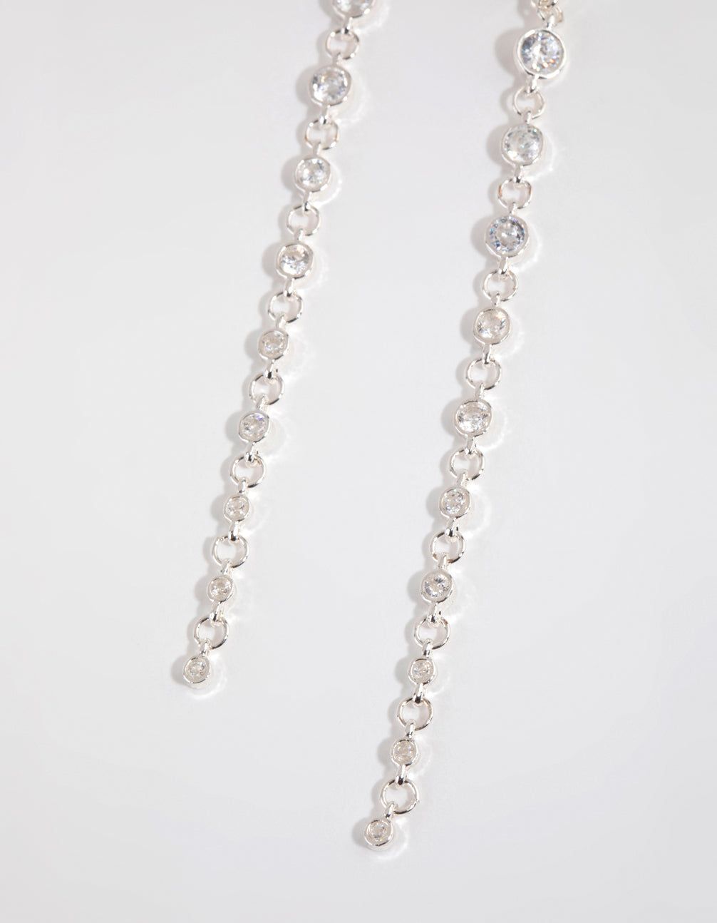 Silver Long Fine Bezel Drop Earrings sold by lovisa product image thumbnail 2