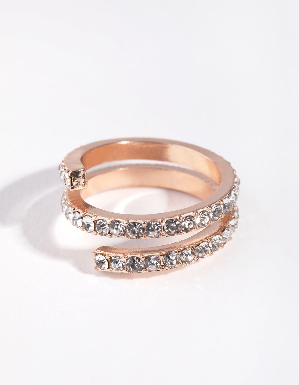 Rose Gold Crystal Twist Ring sold by lovisa product image thumbnail 2