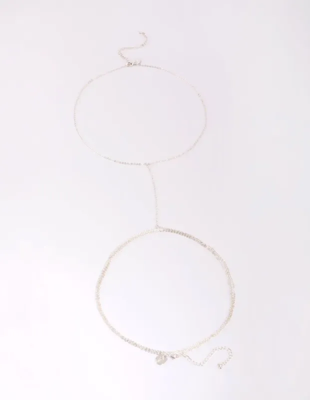 Silver Fine Body Chain sold by lovisa