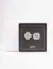 Silver Pear Round Diamante Flower Stud Earrings sold by lovisa