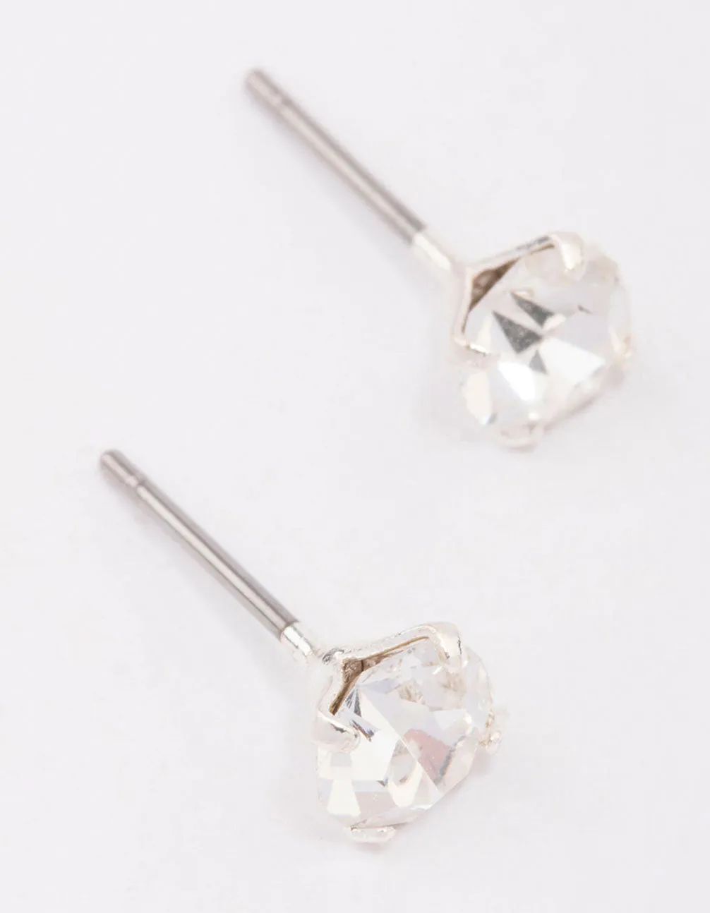 Silver Round Crystal Stud Earrings sold by lovisa product image thumbnail 3