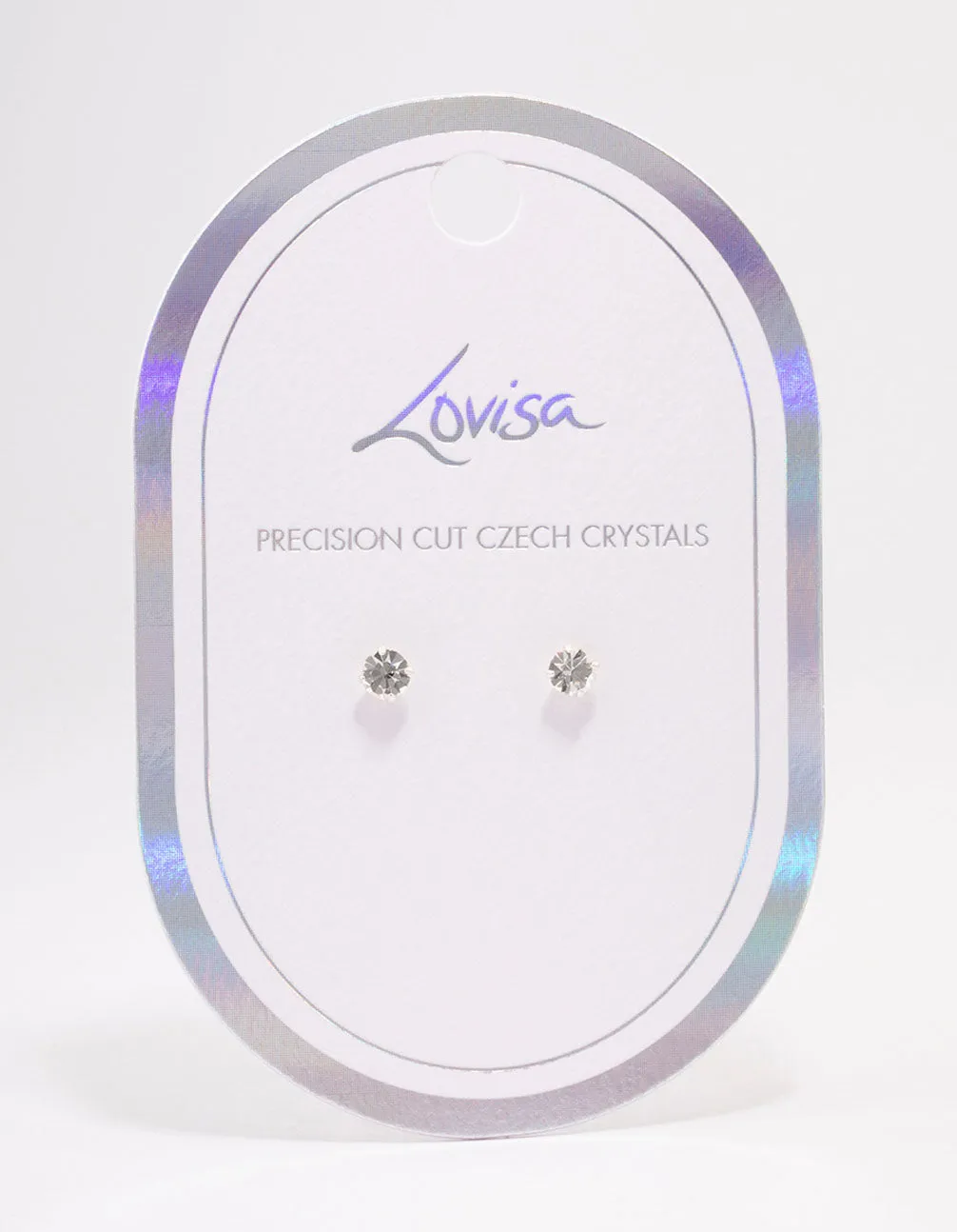 Silver Round Crystal Stud Earrings sold by lovisa product image thumbnail 2