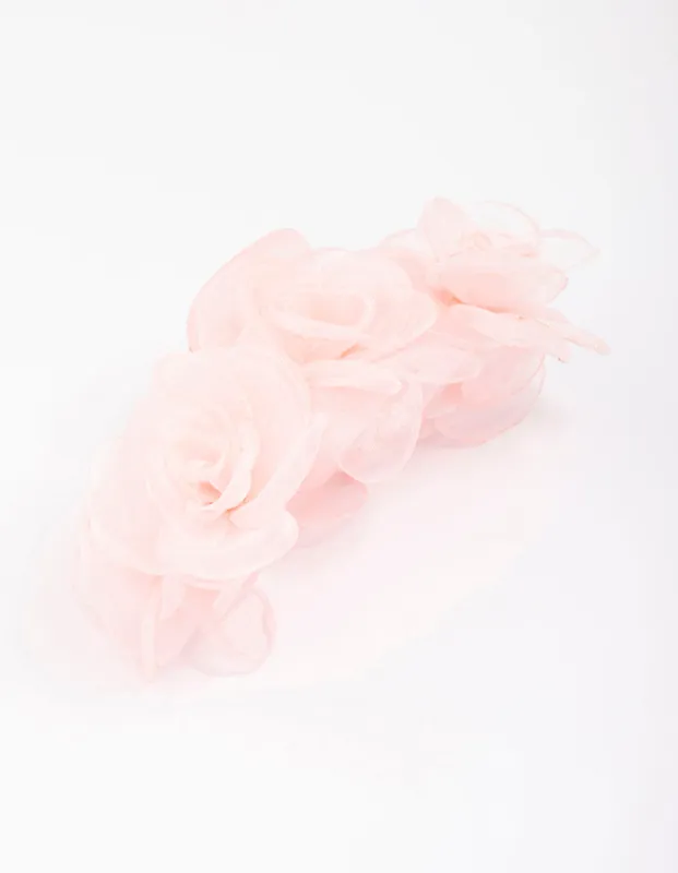 Pink Mixed Trio Flower Hair Claw Clip sold by lovisa