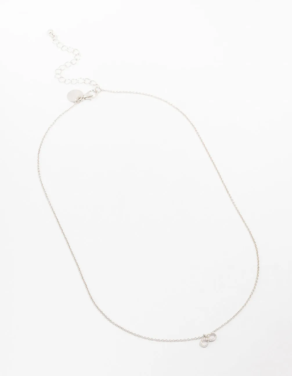 Silver Cubic Zirconia Diamante Infinity Pendant Necklace sold by lovisa product image thumbnail 2