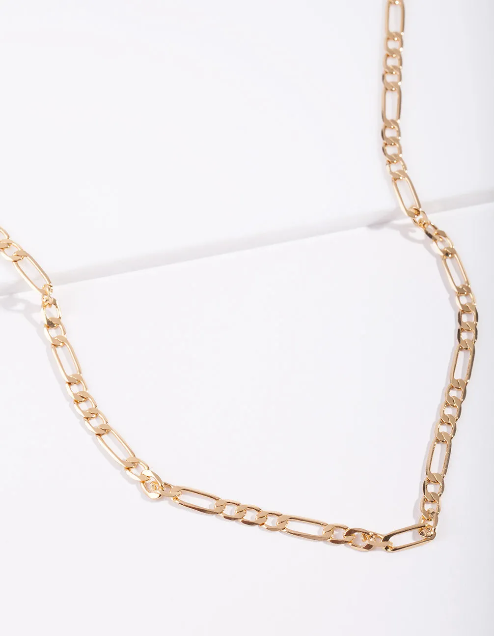 Gold Plated 60cm Figaro Necklace sold by lovisa