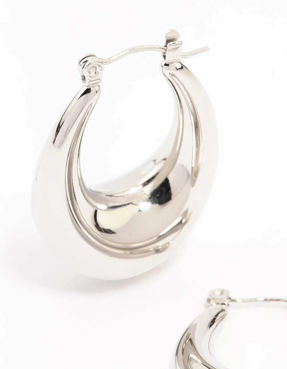 Waterproof Stainless Steel Full Loop Drop Hoop Earrings sold by lovisa product image thumbnail 2