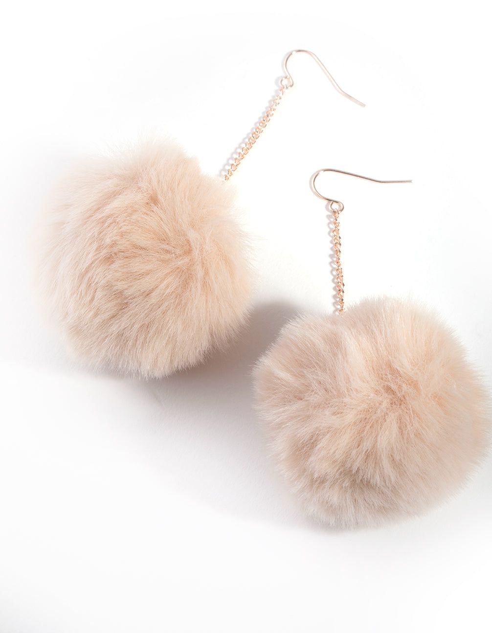 Rose Gold Pom Pom Drop Earrings sold by lovisa